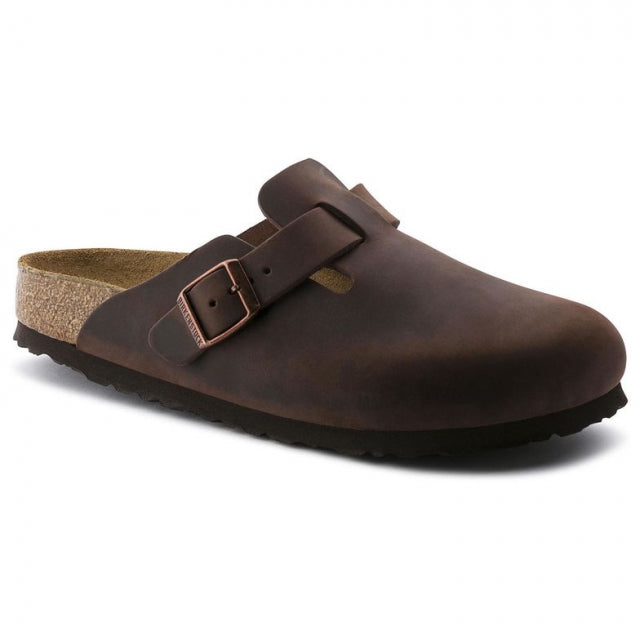 Birkenstock Boston Soft Footbed Suede Leather Habana Oiled Leather