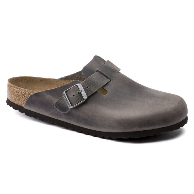 Birkenstock Boston Soft Footbed Suede Leather Iron Oiled Leather