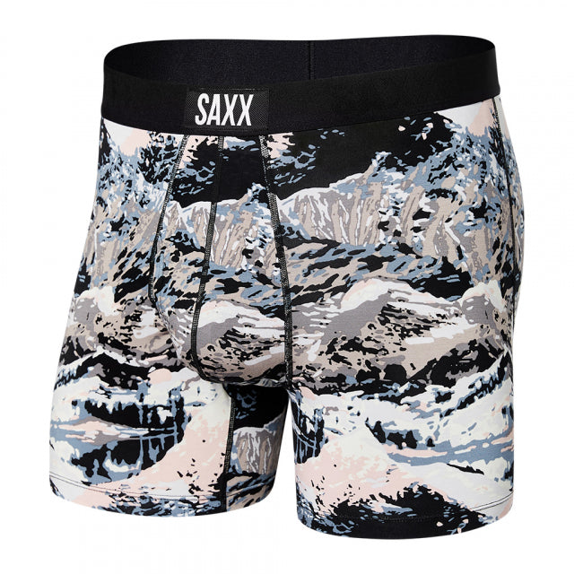 Saxx Men's Ultra Super Soft Boxer Brief Fly Park Tour Guide- Blue