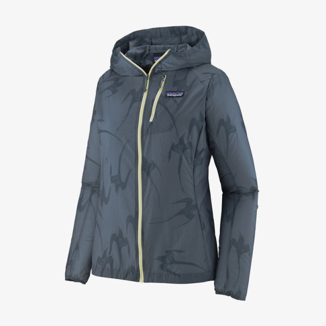 Patagonia Women's Houdini Jacket Tropi Birds: Plume Grey