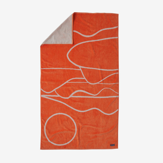 Patagonia Organic Cotton Towel Wildlands Towel: Tigerlily Orange