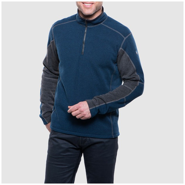 KUHL Men's Revel 1/4 Zip Mutiny Blue/Steel