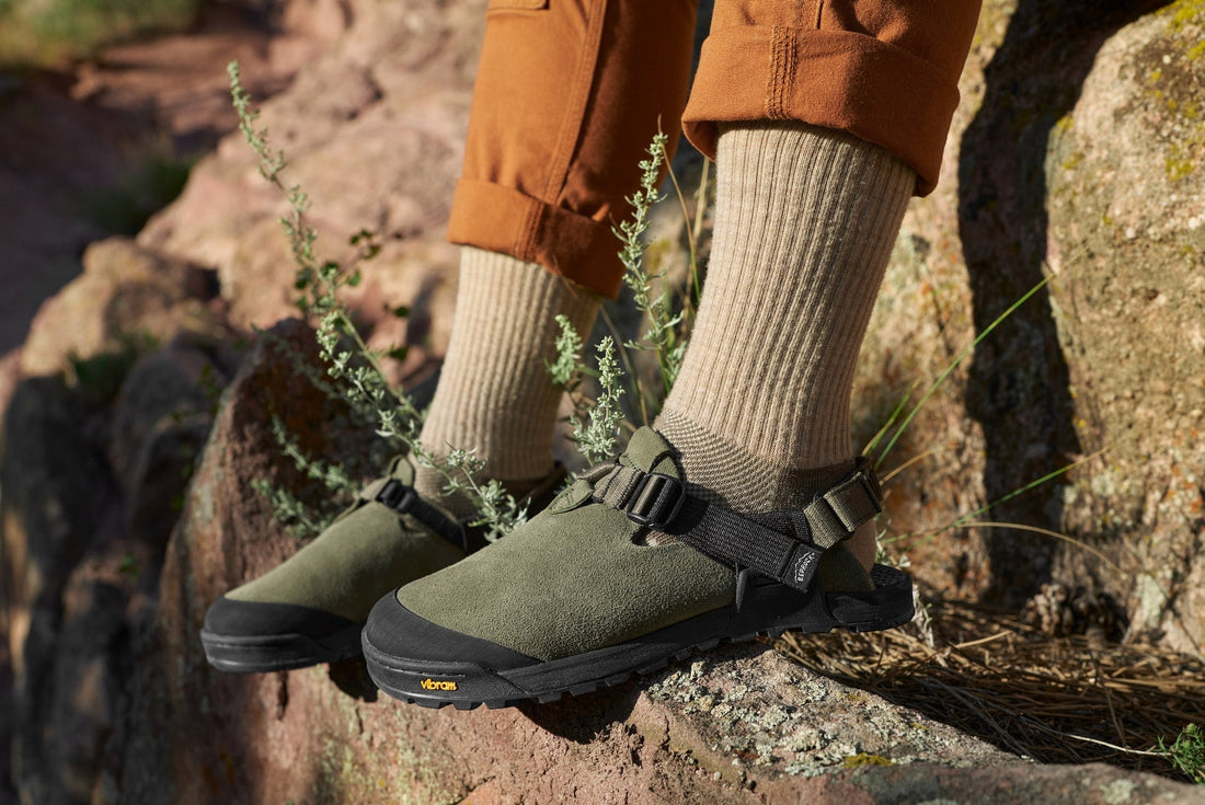 Bedrock Sandals Mountain Clog Suede Leather/ SageBrush