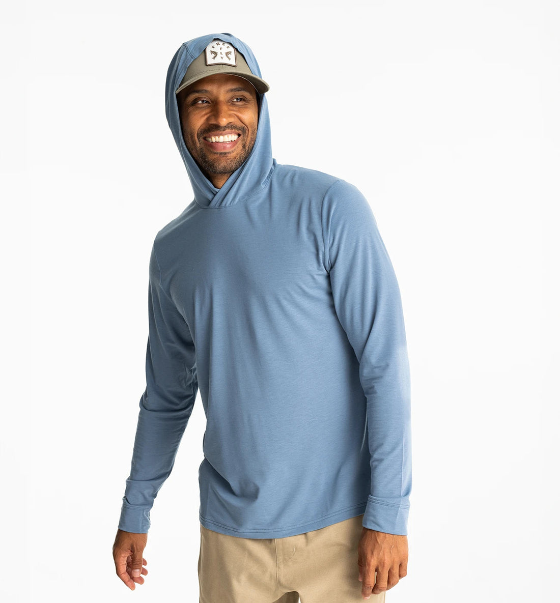 FreeFly Men's Elevate Lightweight Hoodie Bluestone