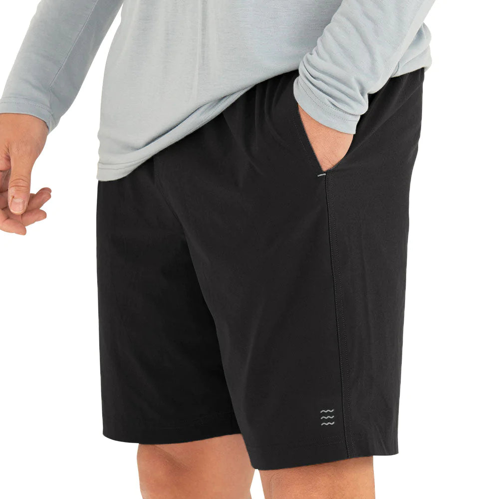 FreeFly Men's Lined Active Breeze Short 7'' Black