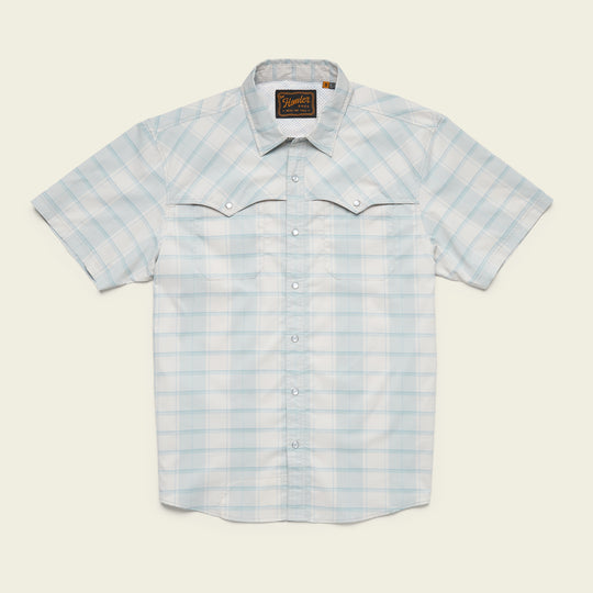 Howler Brothers Men’s Open Country Tech Shirt Braden Plaid: Chalk