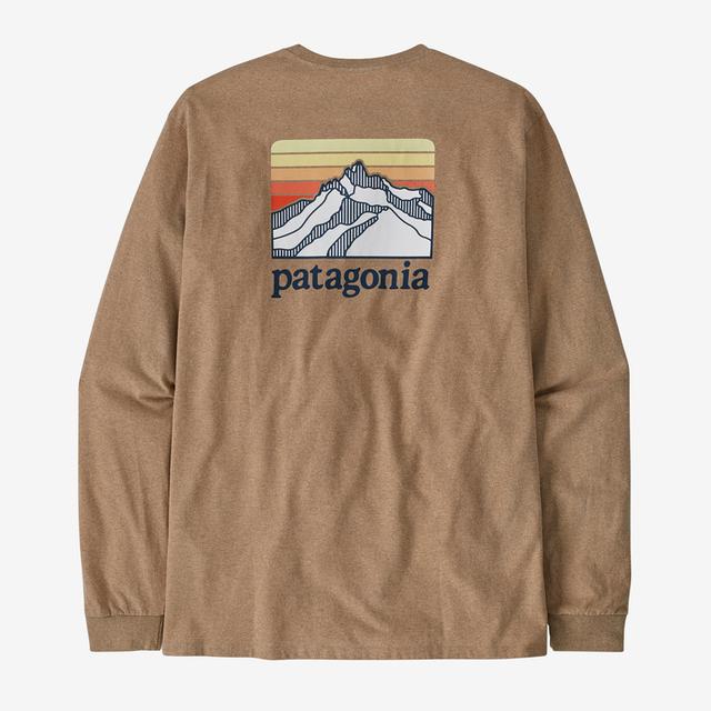 Patagonia Men's L/S Line Logo Ridge Responsibili-Tee Grayling Brown