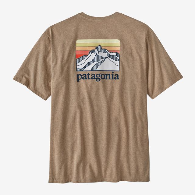 Patagonia Men's Line Logo Ridge Pocket Responsibili-Tee Grayling Brown