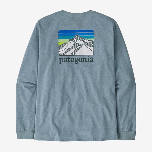 Patagonia Men's L/S Line Logo Ridge Responsibili-Tee Thermal Blue