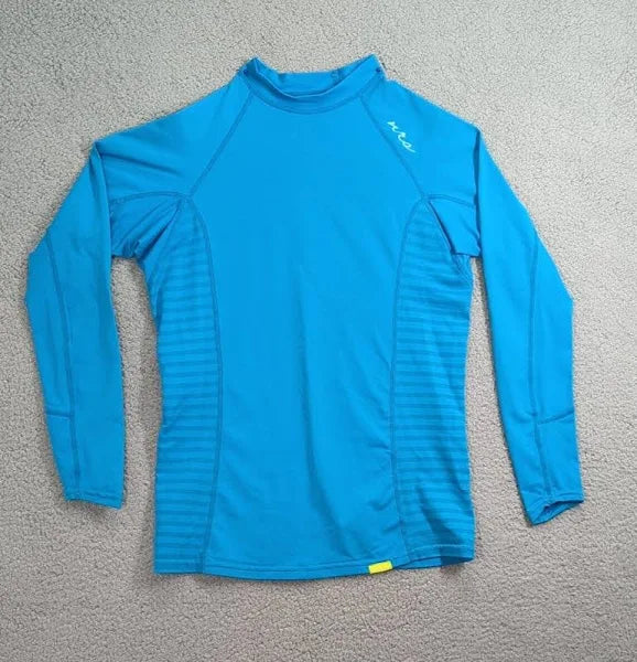 NRS Women's H2Core Rashguard LS Shirt Blue Atoll