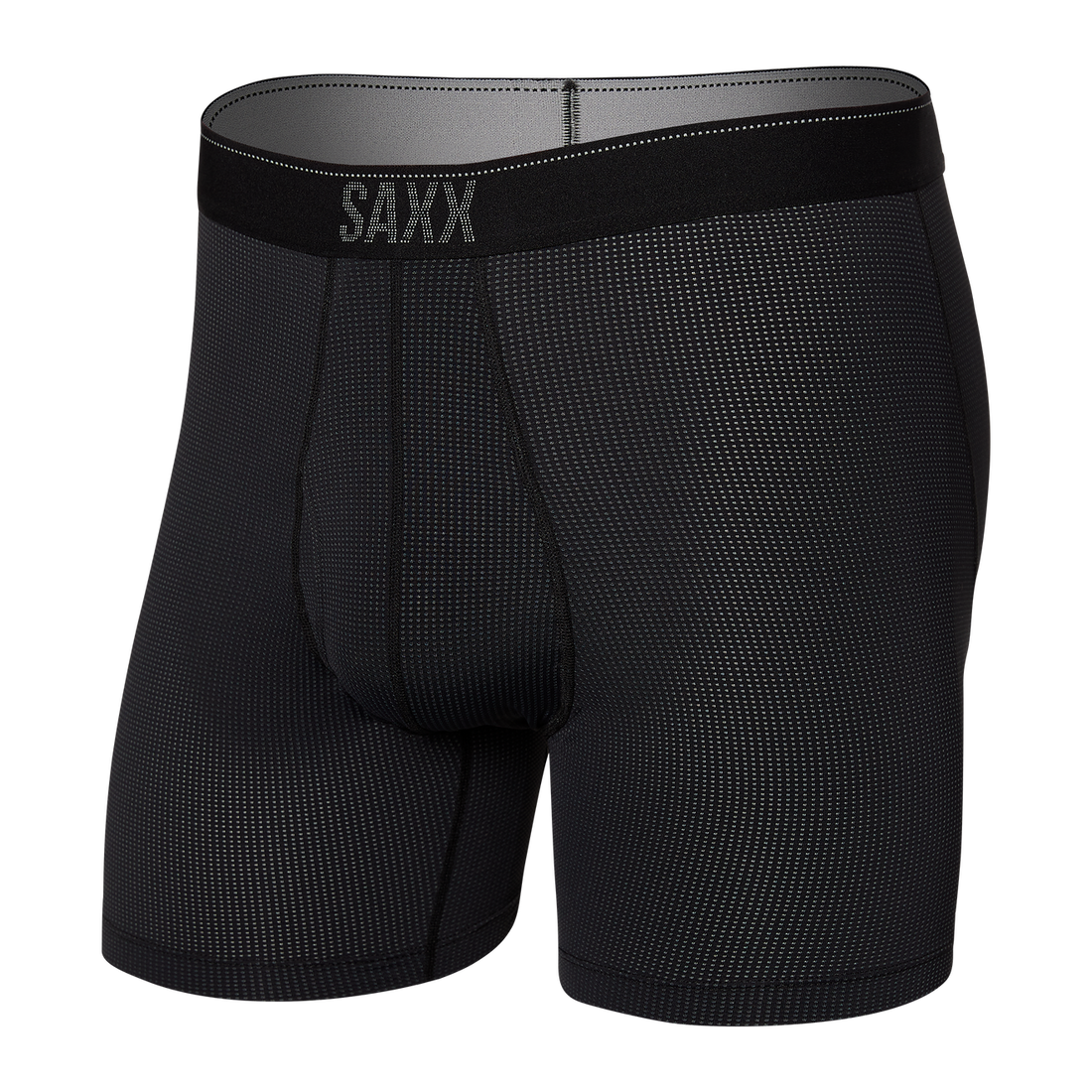 Saxx Men's Quest Quick Dry Mesh Boxer Brief Fly Mountain Abstract- Multi