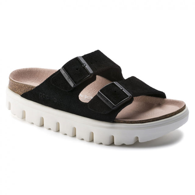 Birkenstock Women's Arizona Platform Suede Leather Black