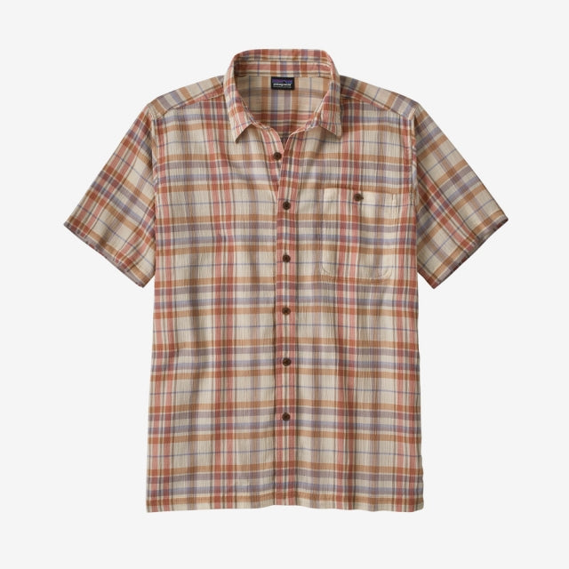 Patagonia Men's A/C Shirt Paint Plaid: Quartz Coral