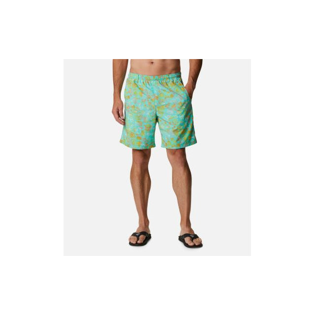 Columbia Men's Super Backcast Water Short Electric Turquoise Tye Dye Print